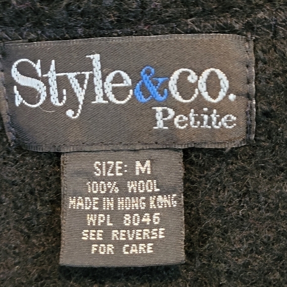Style & Co. Vintage Full Zip Wool Jacket - Size MP - Picture 6 of 6